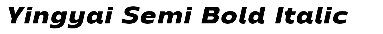 Yingyai Semi Bold Italic